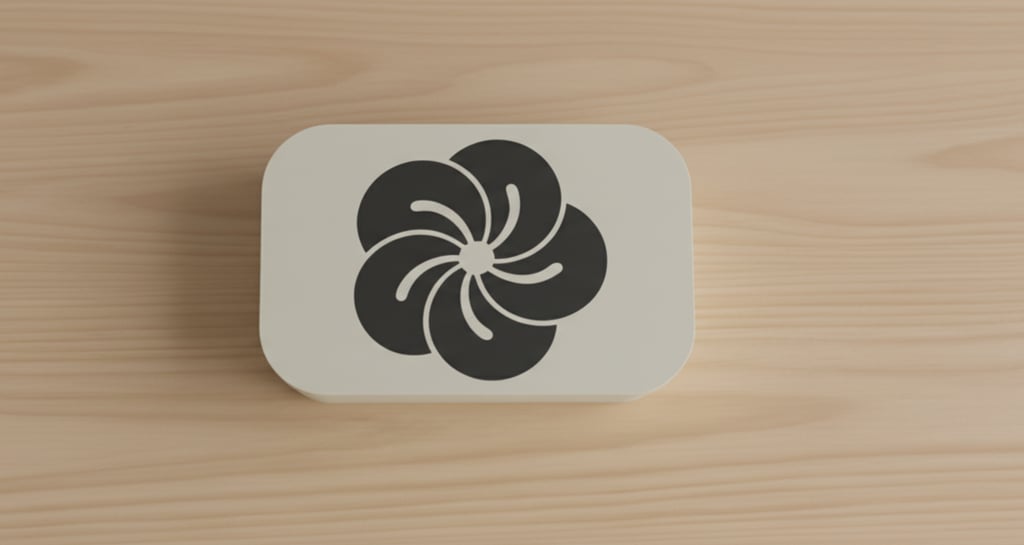 Vista superior de una caja impresa en 3D.