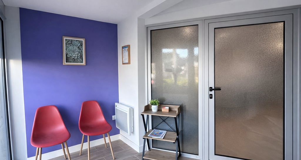 Salle d'attente du Cabinet infirmier à La Grande Motte situé à la résidence Le Fidji