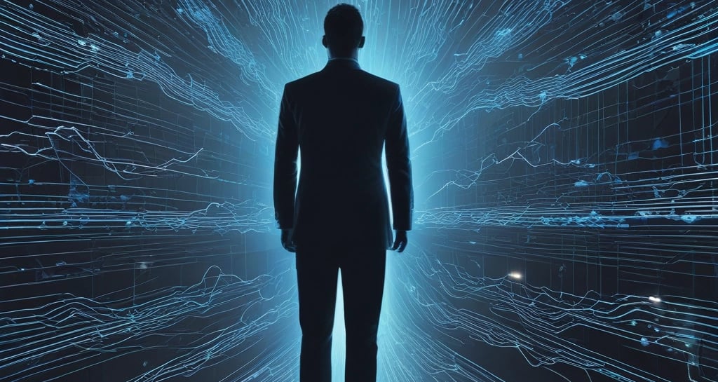 A high-speed command bridge scene from 2077 with aggressive modern luxury design, featuring electric-blue pulses and a living console ambiance