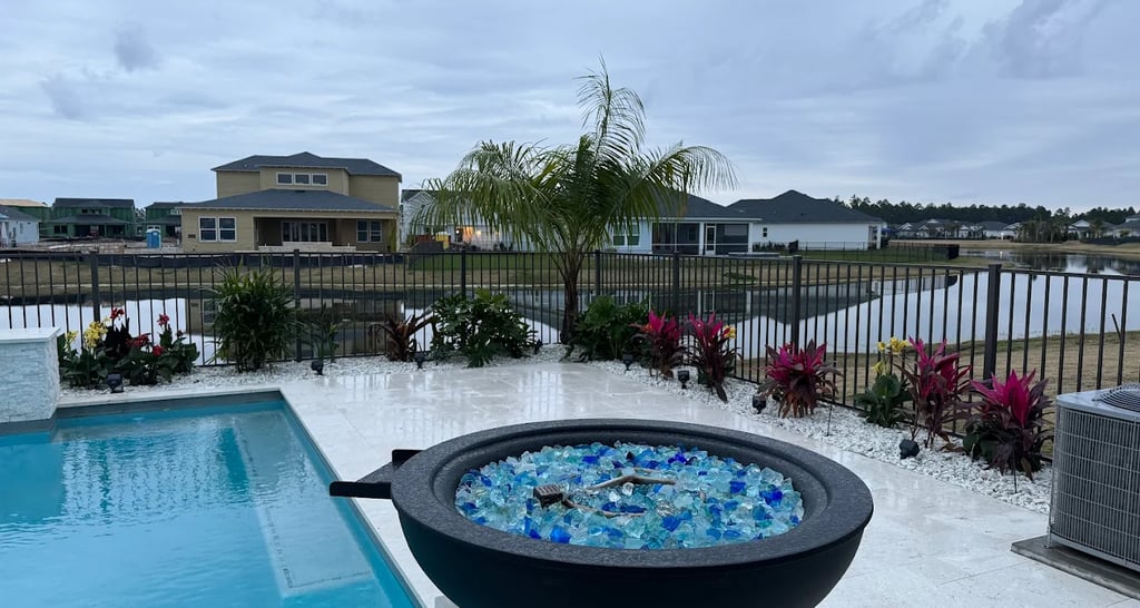 coastal home backyard