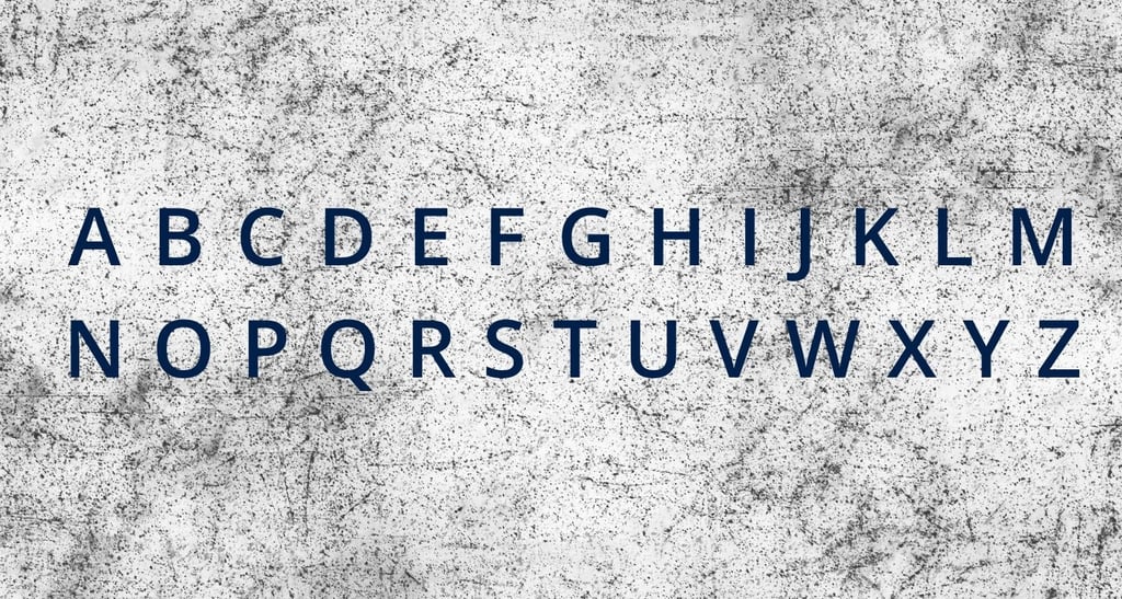 alphabet font that has been made into a font