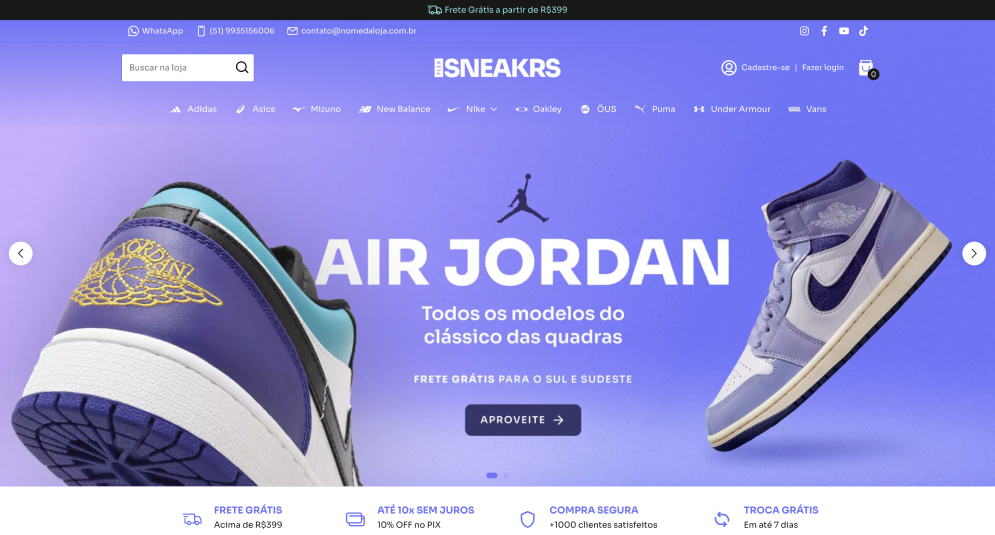 Desktop Loja Virtual de Tênis