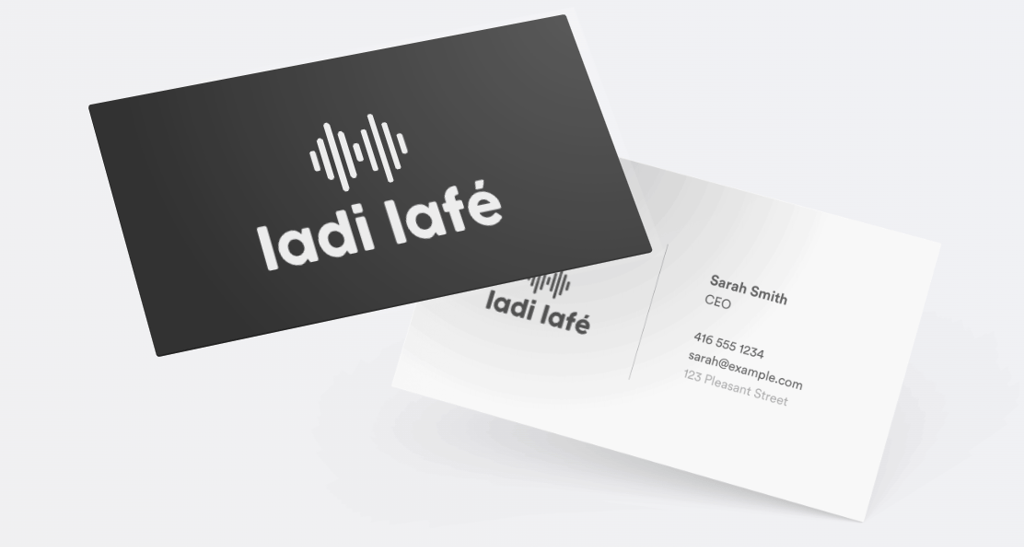 Concept de carte de visite pour une radio fictive Ladi Lafe Radio