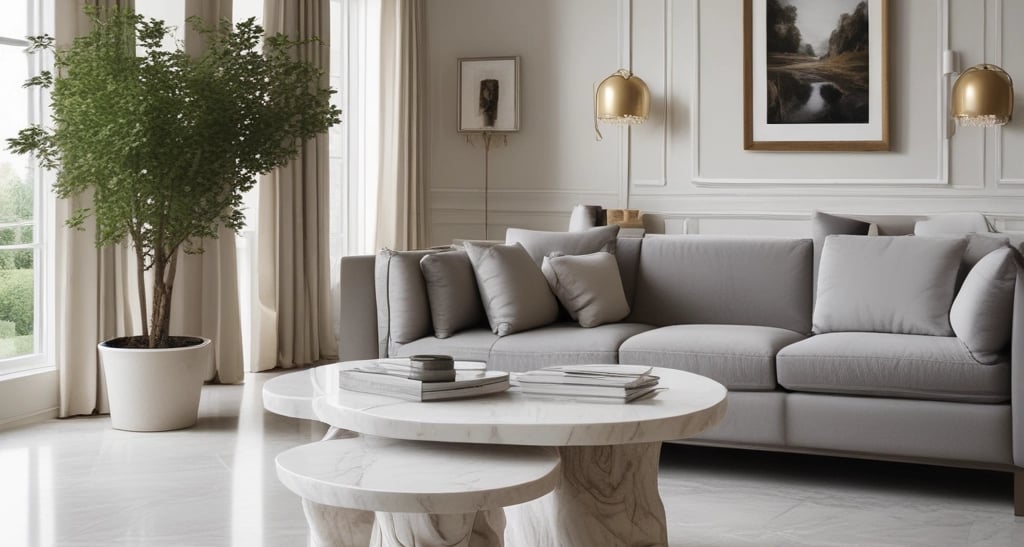 A modern office space with minimalistic design, featuring two office chairs, a sleek table, a storage cabinet, and a floor lamp. The room is decorated with light-colored curtains and has a polished concrete ceiling. The overall ambiance is professional and clean.