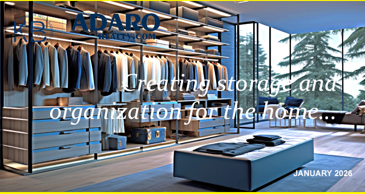 Creating storage and organization for the home, January 2026 newsletter by Kenneth Bargers