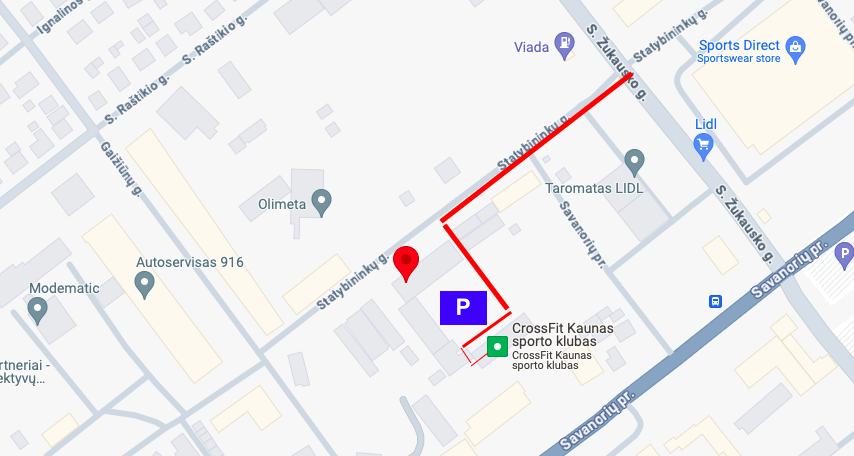 crossfit kaunas žemėlapis