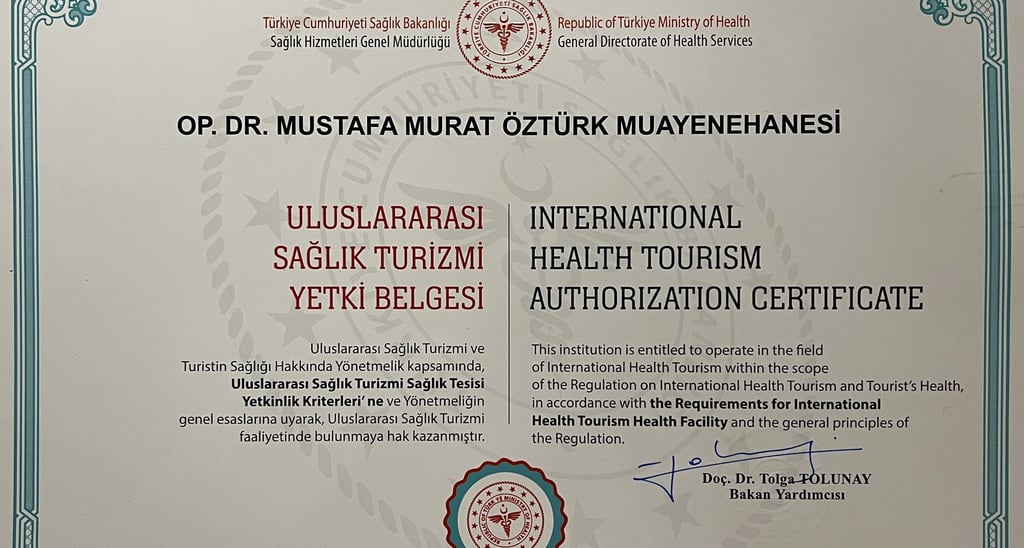 International Health Tourism Authorization Certificate