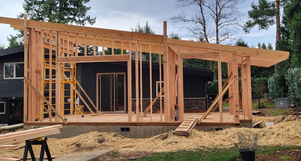framing of an addition