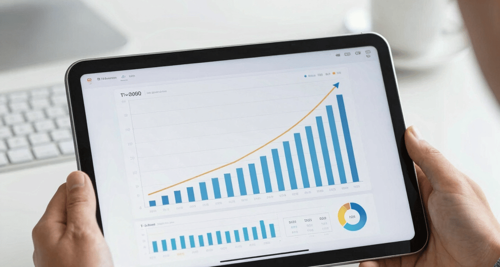 A vibrant office scene showing a team collaborating on a website design project.