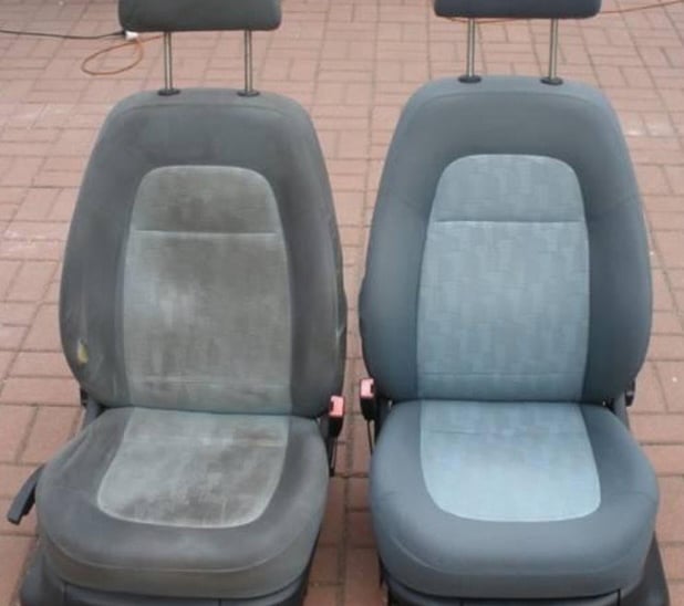 two seats of a car with a seat and a seat