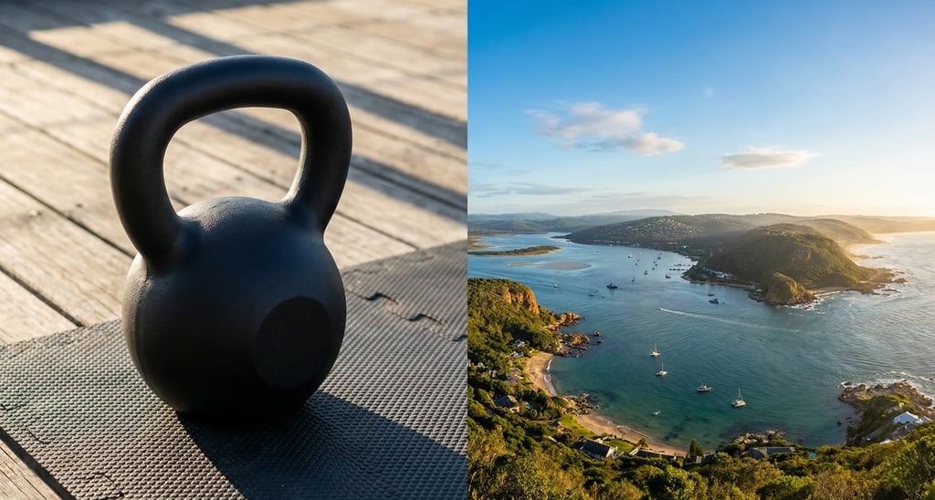Functional training equipment with an ocean view on the Garden Route