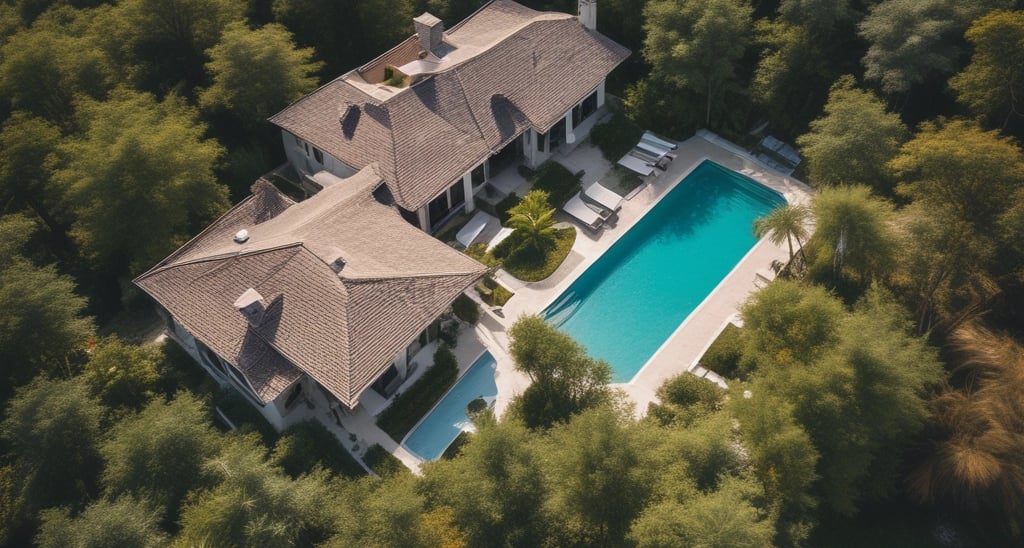 A stunning skyline view showcasing luxury high-rise buildings at sunset.