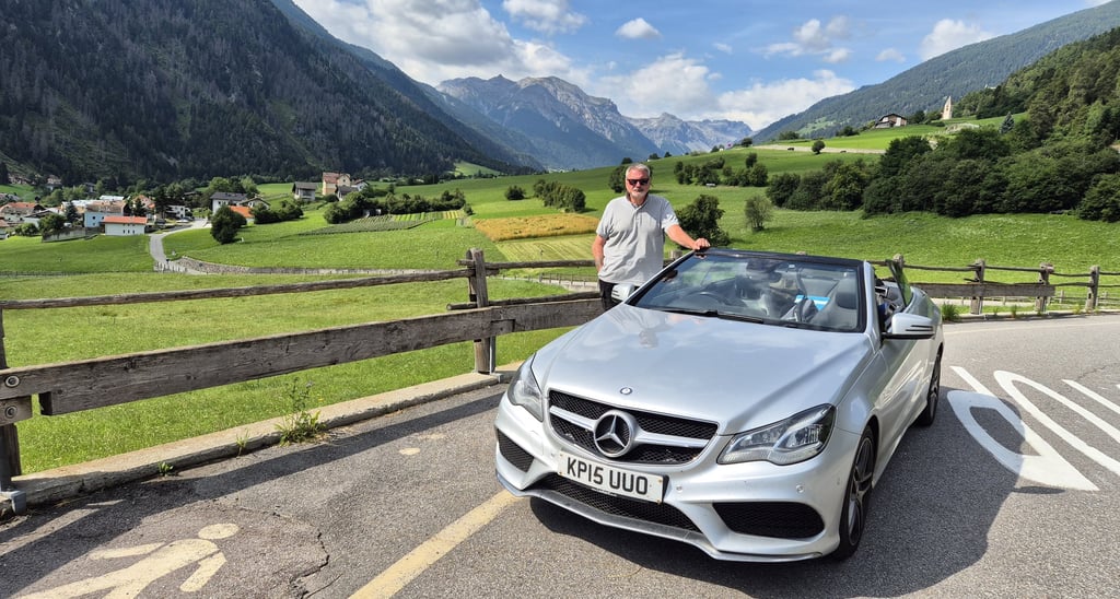 europe road trip mercedes cabriolet