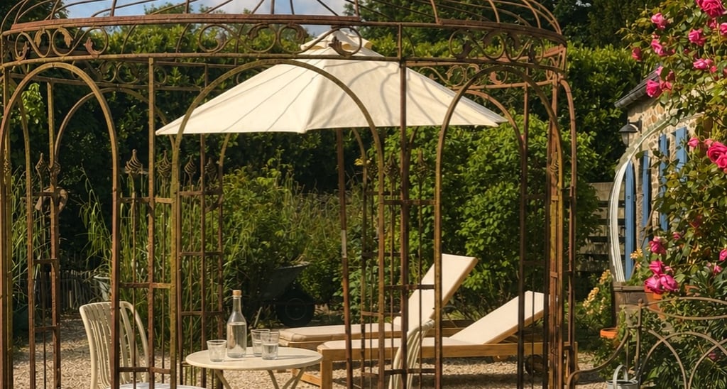 Jardin fleuri et terrasse