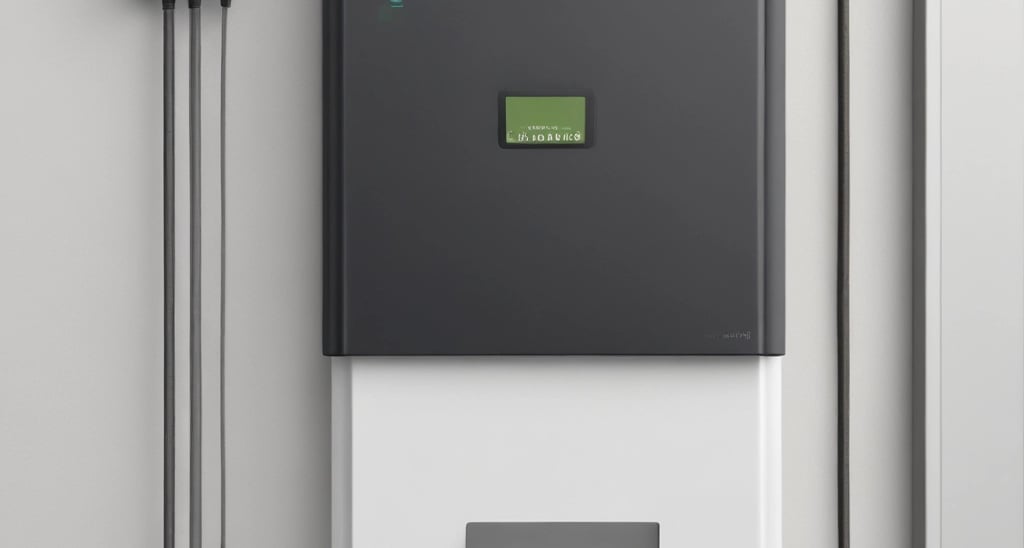 A sleek solar inverter battery unit installed in a modern Lagos facility.