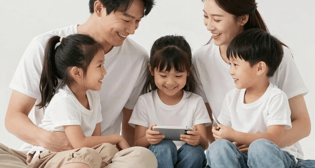 A vibrant display of colorful products arranged neatly on a modern wooden shelf.