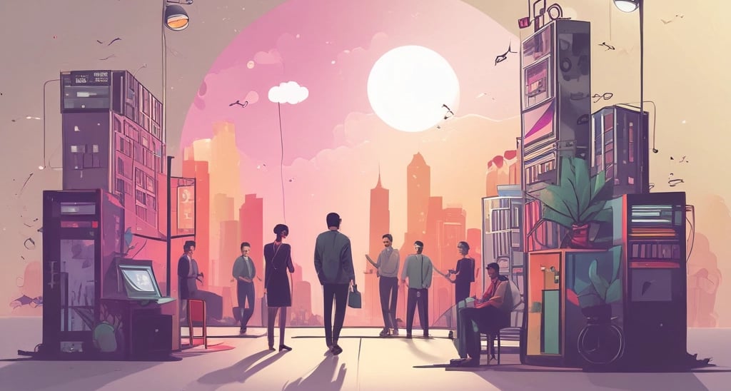 A vibrant crowd enjoying an outdoor music festival under colorful lights at dusk.