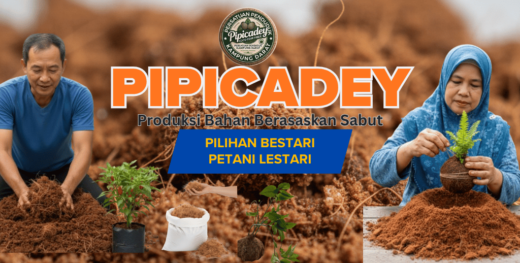 Petani menanam sayuran guna cocopeat, wanita guna cocofiber buat kraftangan