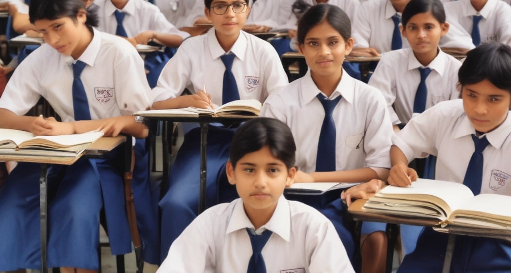 Students engaged in a small group session with attentive tuition teachers at Sarthak Tuition Classes.