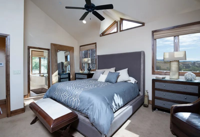 Highland Timber Frame Mountain Home Bedroom Suite-1