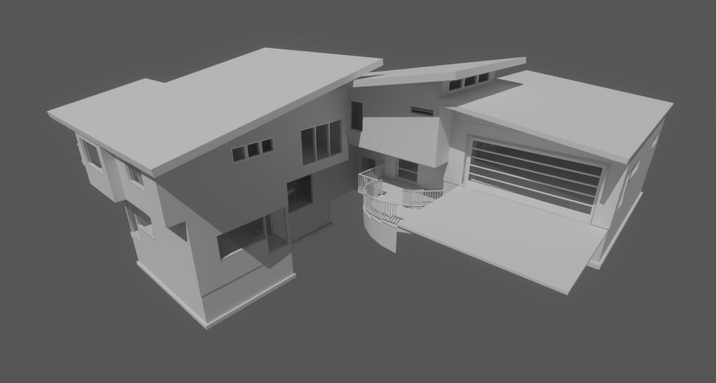 Bedrock Contemporary Hillside Home Clay Build Front