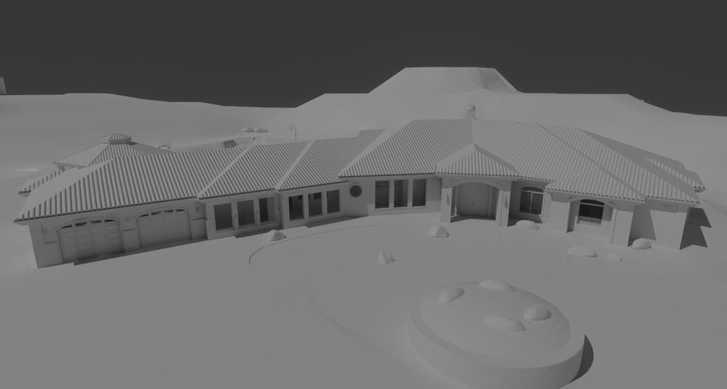 Falcon Ridge Ranch-Style Desert Region Home Clay Build Front