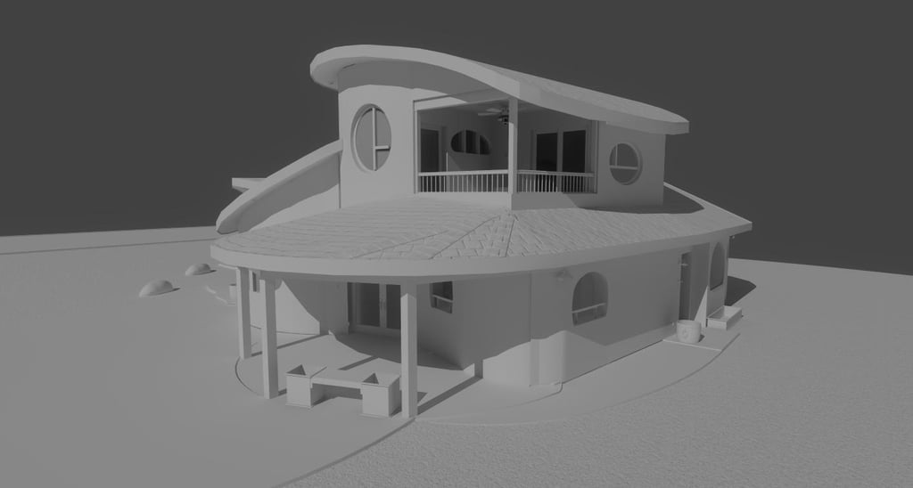 Greenwood Cottage Organic Home Clay Build Rear