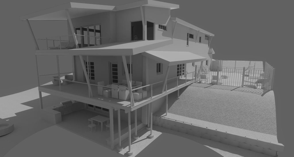 Castle Ridge Hillside Contemporary Home Clay Build Rear