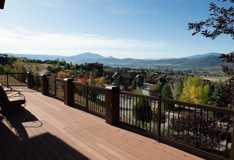Highland Timber Frame Mountain Home Deck
