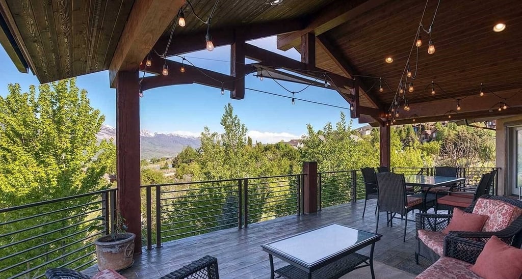 Pineview Timber Frame Mountain Home Deck