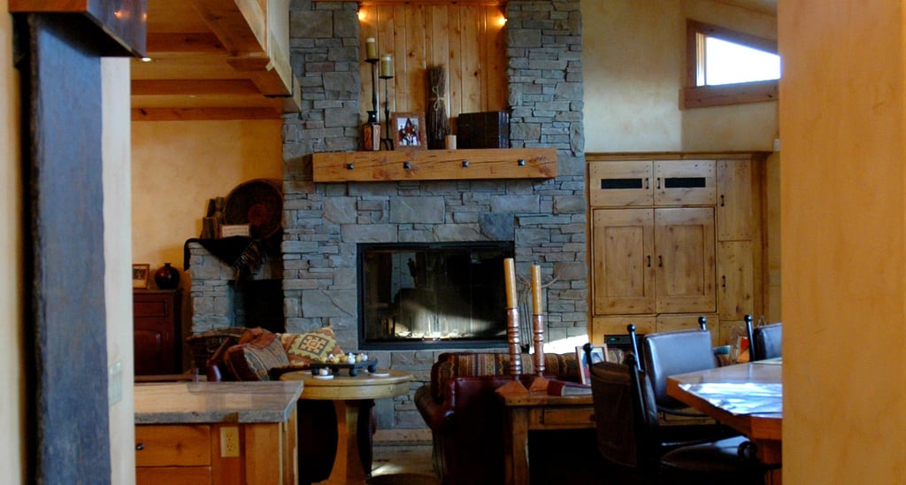 Lakeview Lodge Timber Frame Mountain Home Open Living