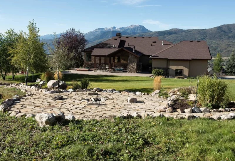 Highland Timber Frame Mountain Home Rear