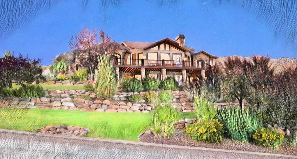 Highland Timber Frame Mountain Home Render Front