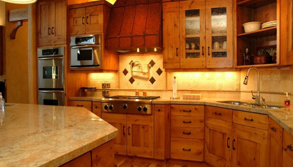 Lakeview Lodge Timber Frame Mountain Home Kitchen