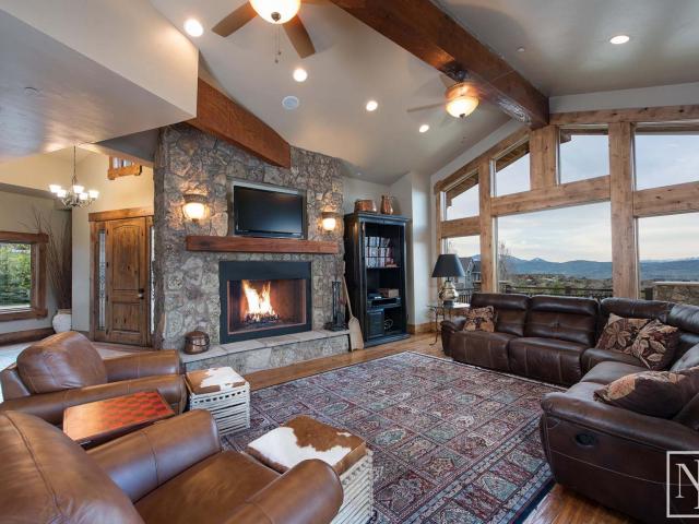 Elkridge Timber Frame Mountain Home Living-1