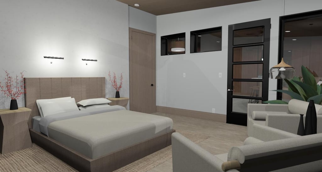 Vista Valley Contemporary Home Bedroom Suite-2 Render