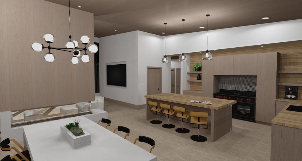 Vista Valley Contemporary Home Kitchen-Dining-1 Render