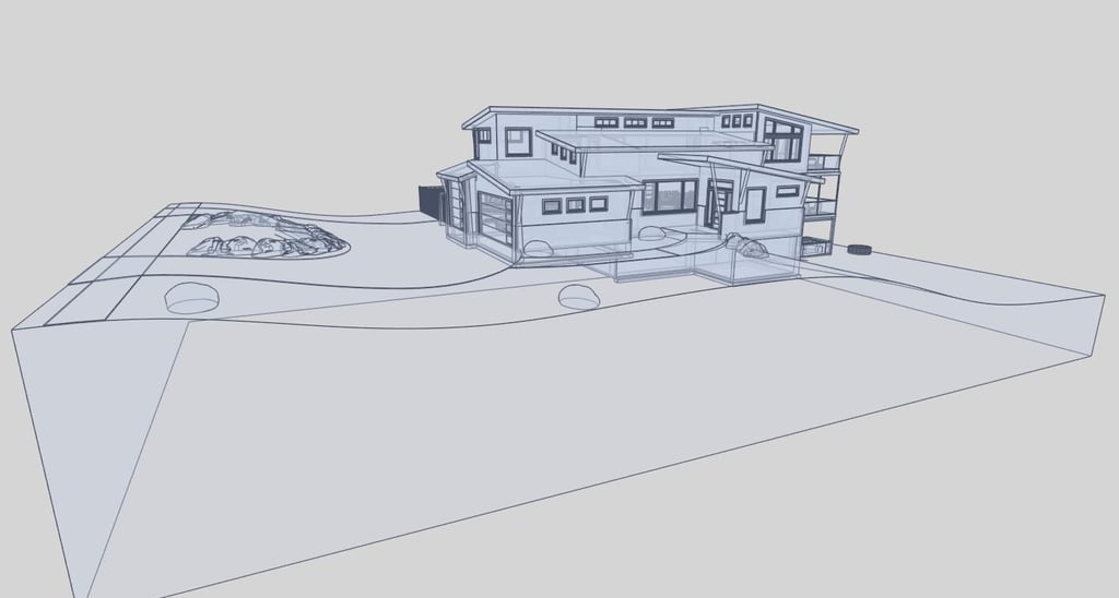 Castle Ridge Hillside Contemporary Home Glass Plat