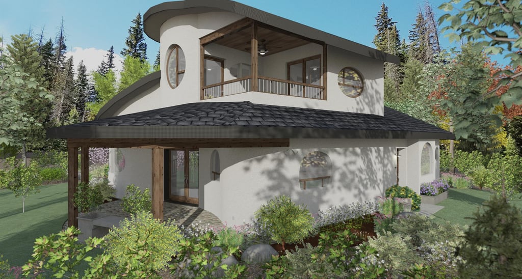 Greenwood Cottage Organic Home Render Rear