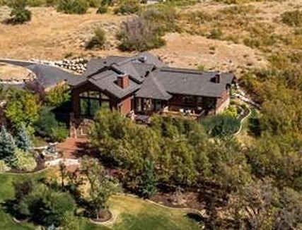Serenity Hills Timber Frame Mountain Home Aerial Side3