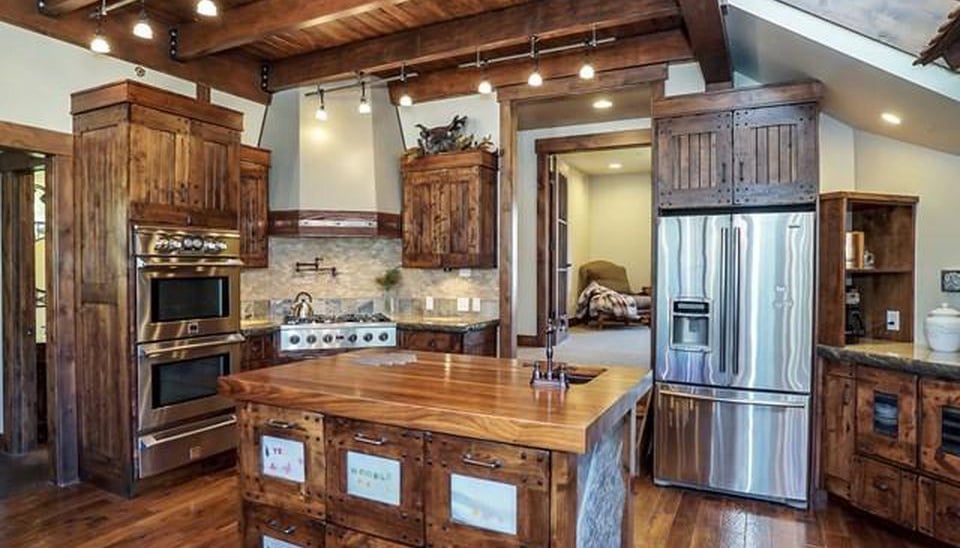 Serenity Hills Timber Frame Mountain Home Kitchen-2