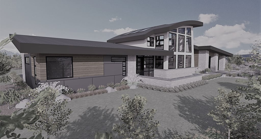 Harmony Contemporary Home Slate Render Front