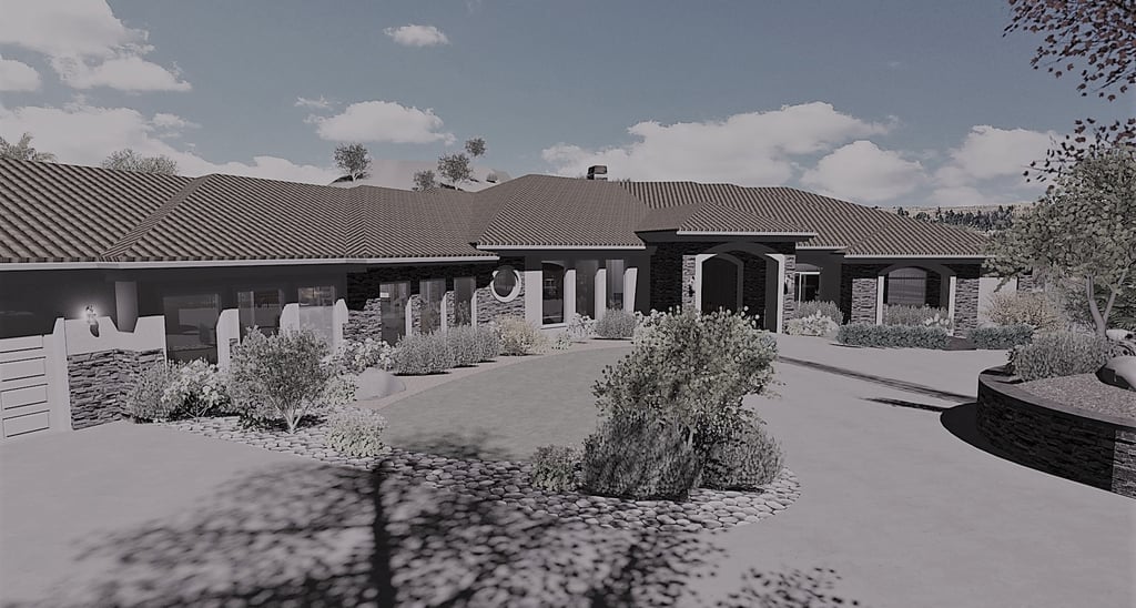 Falcon Ridge Ranch-Style Desert Region Home Slate Render Front