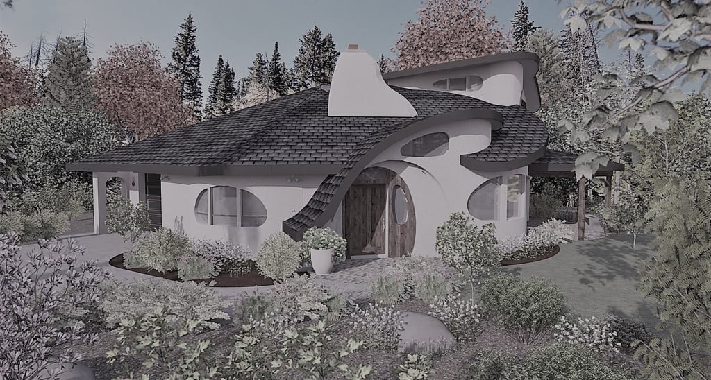 Greenwood Cottage Organic Home Slate Render Front