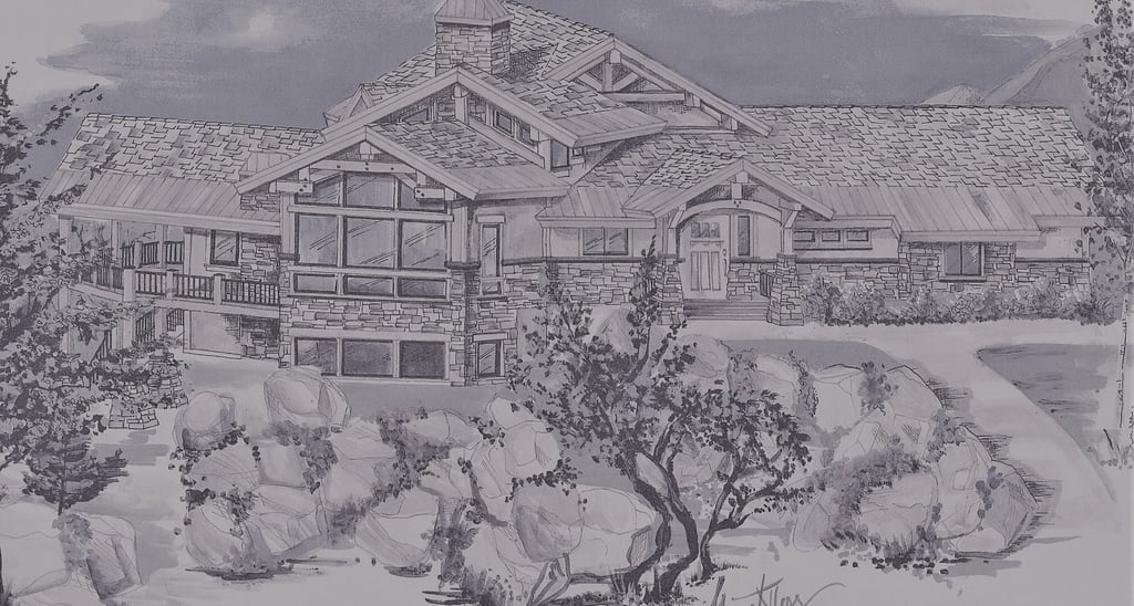 Pineview Timber Frame Mountain Home Render