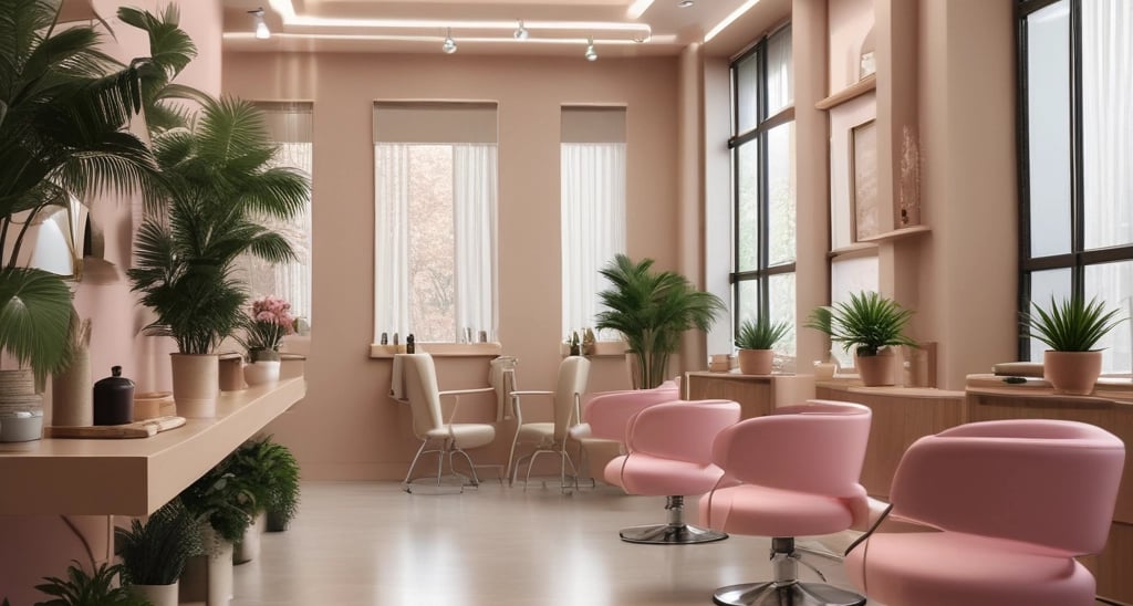 A serene spa setting with soft lighting and calming decor.