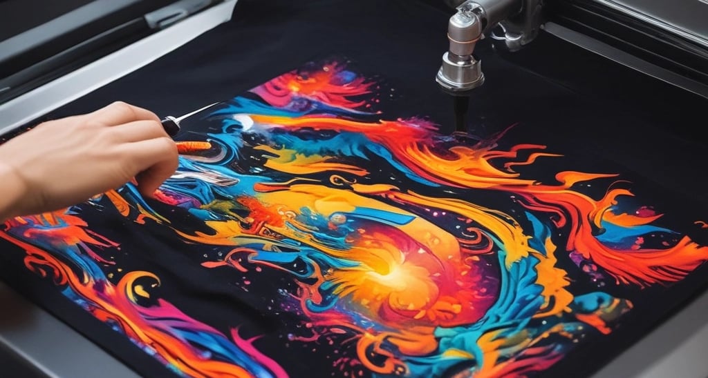 A vibrant t-shirt design showcasing unique sublimation art.