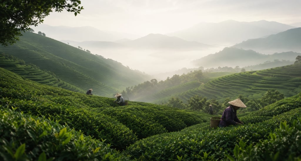 Xinyang Maojian green tea leaves