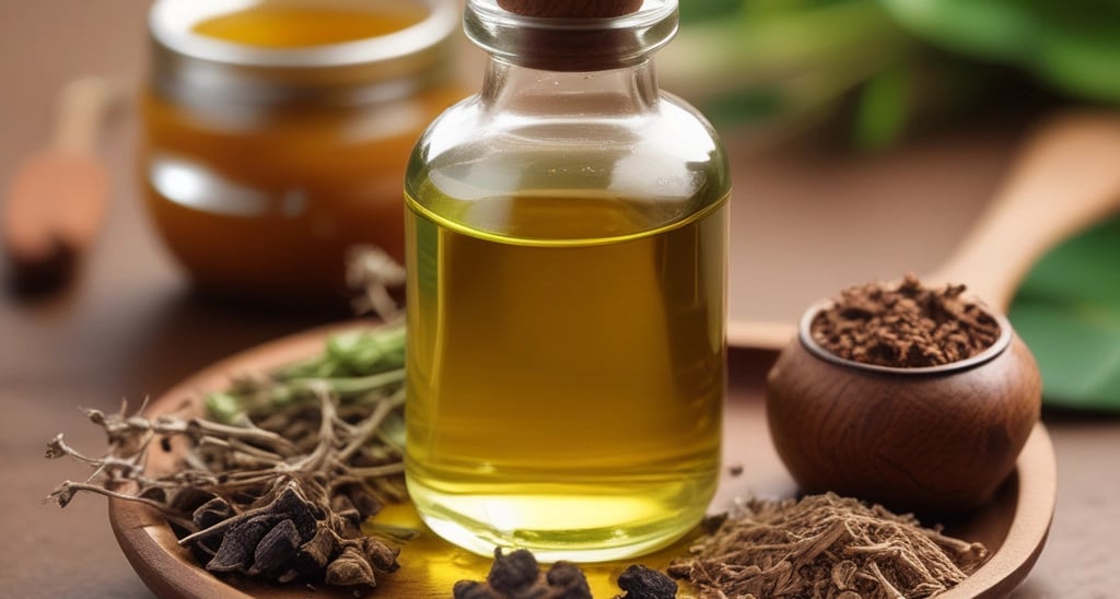 A brown glass bottle with a white spray nozzle containing a product labeled 'Allbody' for face, body, and hair. The label mentions ingredients such as organic cold-pressed sweet almond, jojoba, grapeseed, avocado, olive oil, and vitamin E. The bottle casts a soft shadow against a light background.