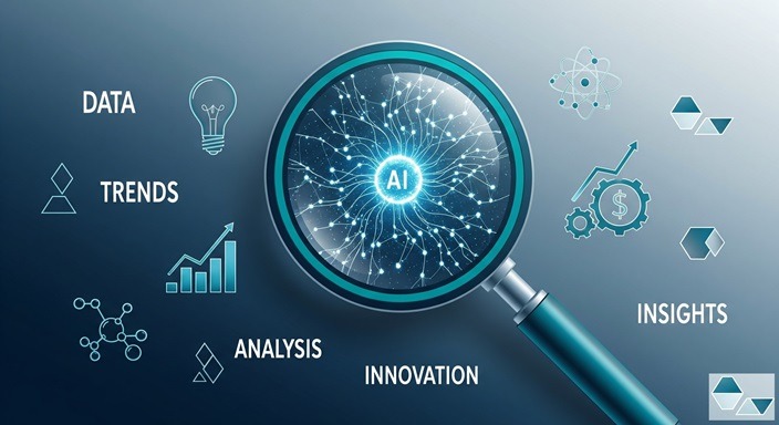 Repesentation of the critical role of in-depth research in SEO Content